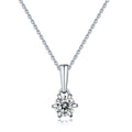 Goutte Éclatante, 18k White Gold-Plated S925 Sterling Silver Moissanite Pendant Necklace