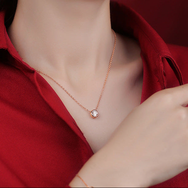 Clarté Seule, 18k White Gold/Champion Gold-Plated S925 Sterling Silver 1.0ct Moissanite Pendant Necklace