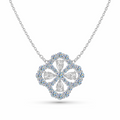 Le Trèfle Héritage, S925 Sterling Silver Moissanite Pendent Necklace