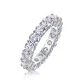 Couronne Infinie, 18k White Gold-Plated S925 Sterling Silver Moissanite Wedding Ring