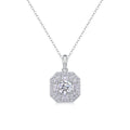 Équilibre Octave, 18K White Gold-Plated S925 Sterling Silver 1.0ct Moissanite Pendant Necklace