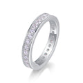 Trace de Lumière — 18k White Gold-Plated S925 Sterling Silver 0.9ct Moissanite Wedding Ring