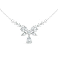 L’Essor Initial, 18k White Gold-Plated S925 Sterling Silver Moissanite Pendant Necklace Collection