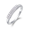 Lueur Sincère, 18k White Gold-Plated S925 Sterling Silver 0.27ct Moissanite Wedding Ring