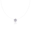 Clarté Originelle，S925 Sterling Silver 1.0ct/2.0ct Moissanite Pendant Necklace