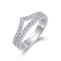 Ligne Promesse, 18k White Gold-Plated S925 Sterling Silver 33-Stone Moissanite Wedding Ring