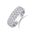 Constellation Pavée, 18k White Gold-Plated S925 Sterling Silver Moissanite Wedding Ring