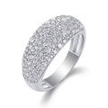 Pluie d’Éclat, 18k White Gold-Plated S925 Sterling Silver Moissanite Wedding Ring