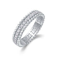 Rêverie Élégante, 18k White Gold-Plated S925 Sterling Silver 0.57CT Moissanite Wedding Band