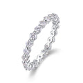 Moment Éternel, 18k White Gold-Plated S925 Sterling Silver 1.32ct Moissanite Wedding Ring