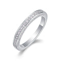 Lune Étreinte, 18k White Gold-Plated S925 Sterling Silver 0.5ct Moissanite Wedding Ring