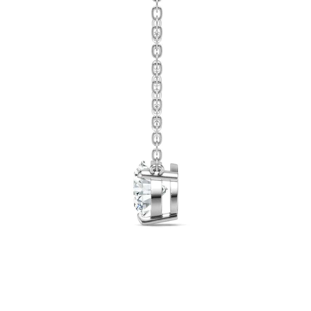 Lumière Originelle, 18k White Gold-Plated S925 Sterling Silver 1ct Moissanite Pendant Necklace