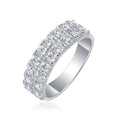 Éclat Continu, 18k White Gold-Plated S925 Sterling Silver Moissanite Wedding Band