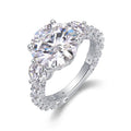 Impériale Lumière — Gold-Plated S925 Sterling Silver 5ct + 92 Moissanite Engagement Ring