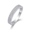 Ligne Infinie, 18k White Gold-Plated S925 Sterling Silver Moissanite Wedding Ring