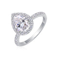 Lueur Éternelle, 18k White Gold-Plated S925 Sterling Silver 1.5ct Moissanite Engagement Ring