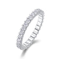Perle de Vœu, 18k White Gold-Plated S925 Sterling Silver 0.9ct Moissanite Wedding Ring