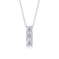 Ligne Claire, 18K White Gold-Plated S925 Sterling Silver 1.50ct Moissanite Pendant Necklace