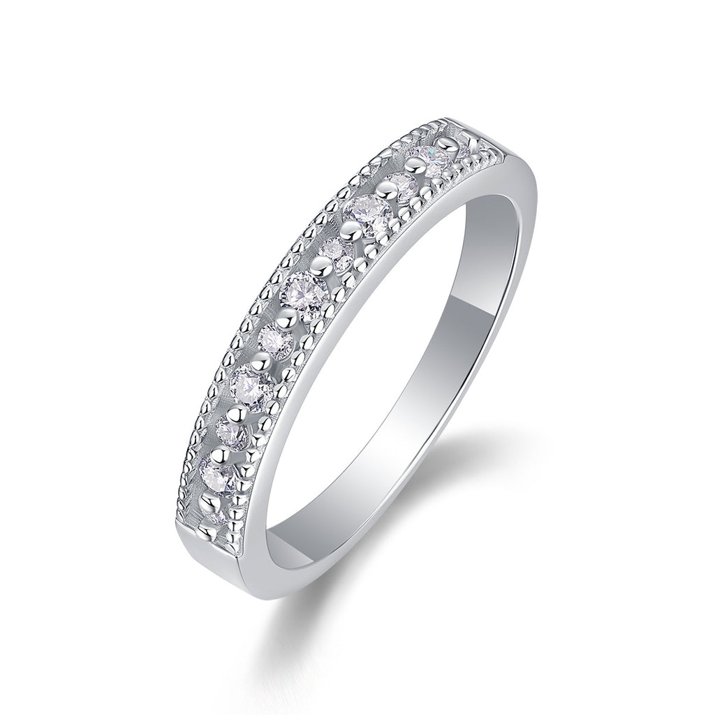 Clarté Éternelle — Gold-Plated S925 Sterling Silver 1.29ct Moissanite Wedding Band