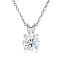 Clarté Solitaire, 18k White Gold-Plated S925 Sterling Silver 1ct Moissanite Pendant Necklace
