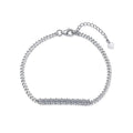 Moissanite Bar Tennis Bracelet white background product photo showing bracelet shape and stone setting