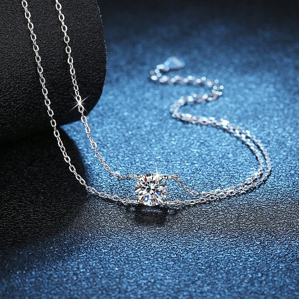 Kite Moissanite Chain Bracelet close-up detail showing chain, clasp, and stone placement