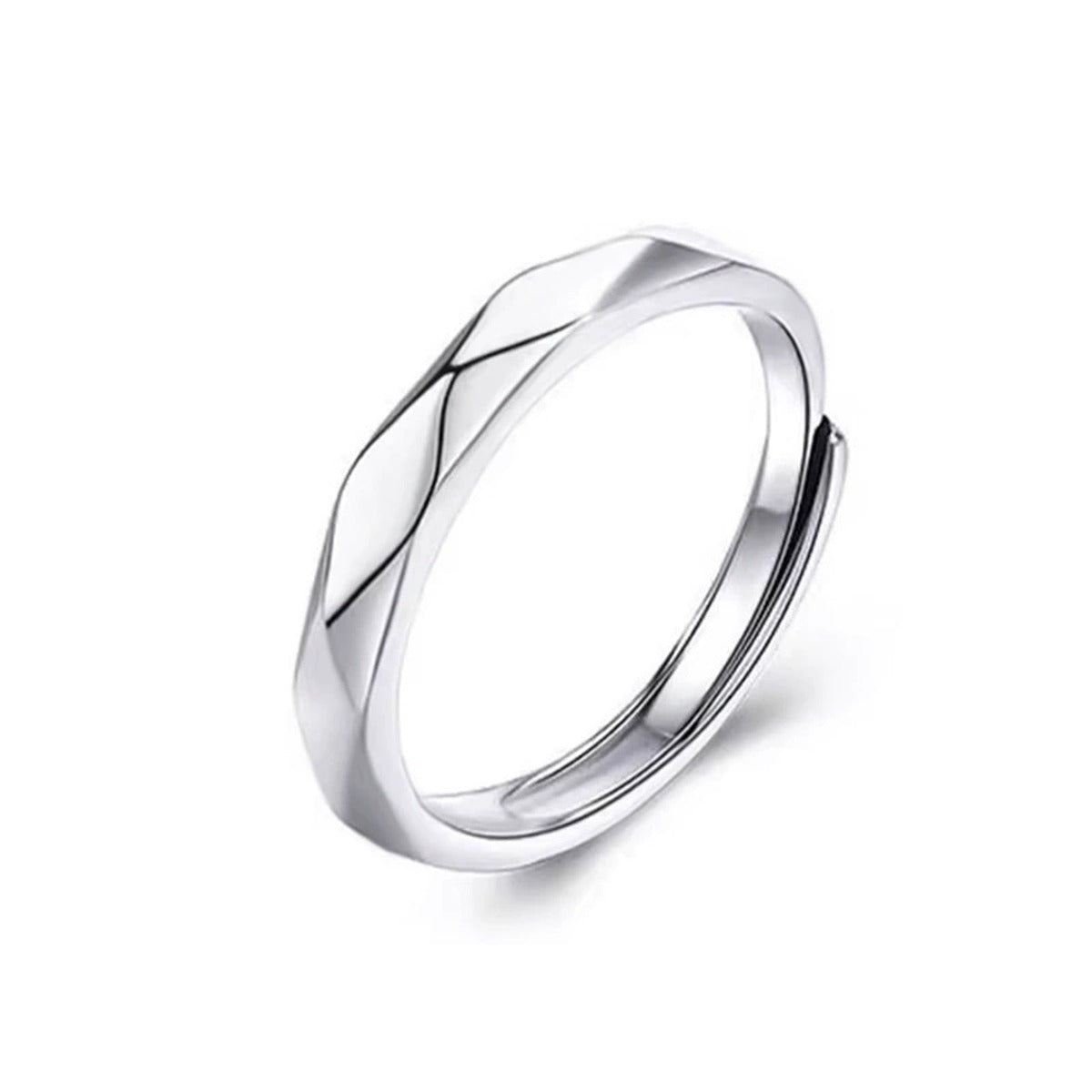 Round Moissanite Couples Wedding Rings in gold-plated S925 sterling silver on clean white background